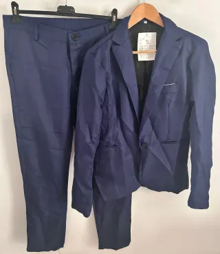 Traje de chaqueta y pantalón azul XXXL