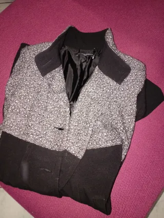Cappotto donna invernale grigio/nero