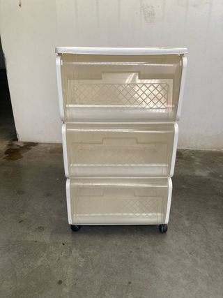 Mobiletto con ruote 3 scomparti