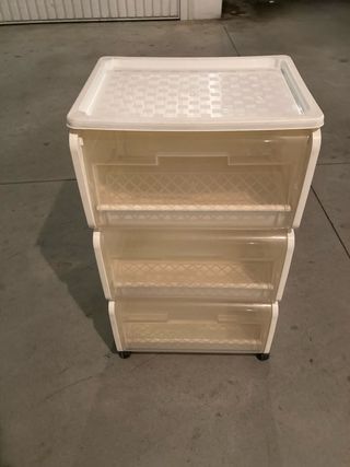 Mobiletto con ruote 3 scomparti