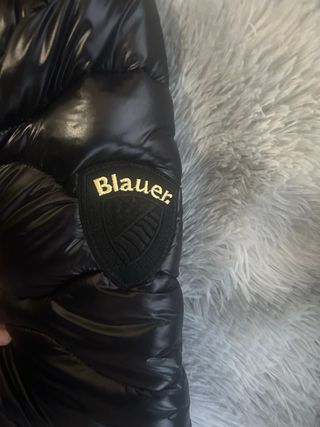 Blauer Piumino Nero con Cappuccio Pelliccia