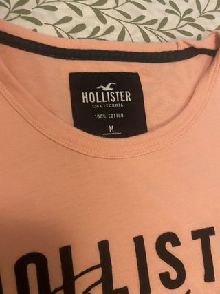 Camiseta Hollister Rosa Talla M