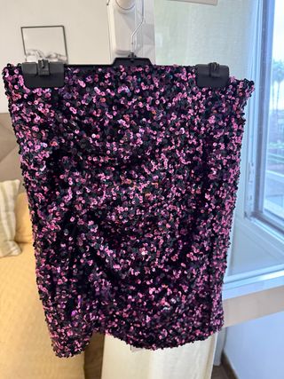 Falda lentejuelas rosa y morado