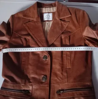 Chaqueta Americana Piel Mujer Marrón
