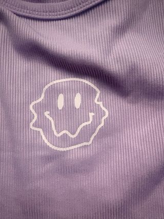 Top Morado Shein Talla M Smiley