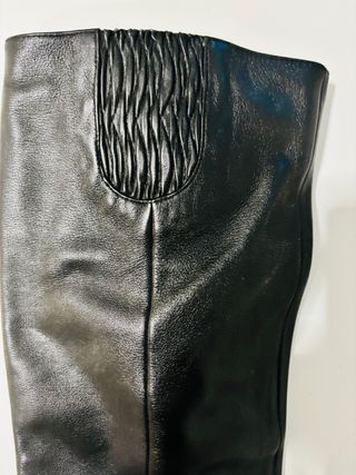 Botas altas tacón ancho plataforma negras