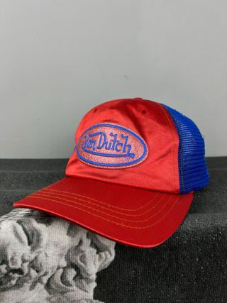 Gorra Von Dutch Trucker Roja y Azul custom