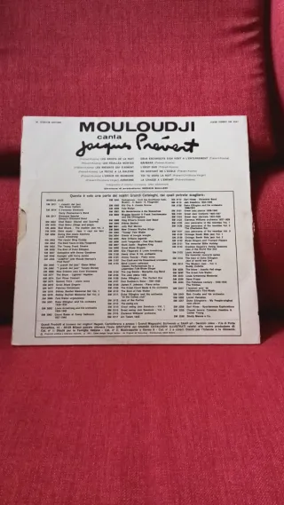 Mouloudji canta Jacques Prévert - Vinile