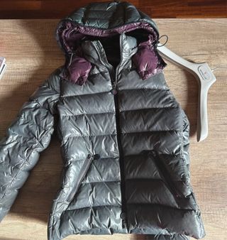 Piumino Moncler Grigio Viola