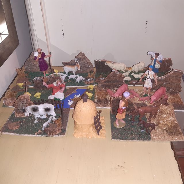 7 dioramas de belén años 80 y 2 lotes mas