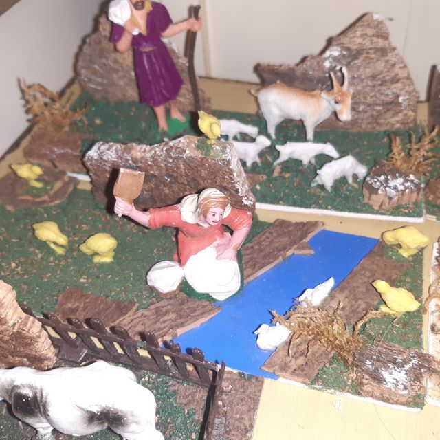 7 dioramas de belén años 80 y 2 lotes mas