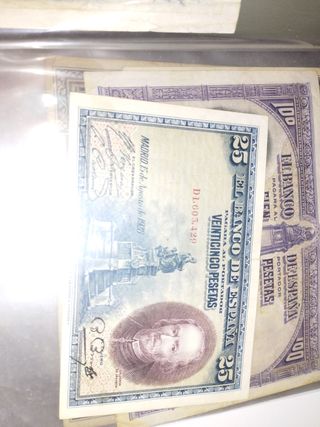 Colección de billetes y monedas antiguas