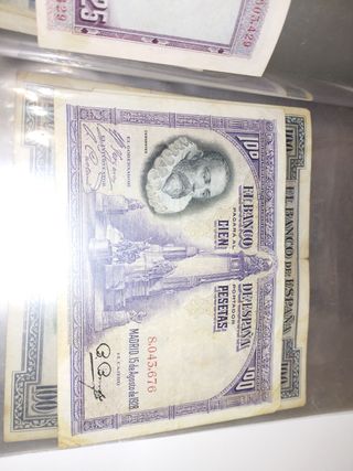 Colección de billetes y monedas antiguas