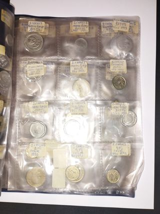 Colección de billetes y monedas antiguas