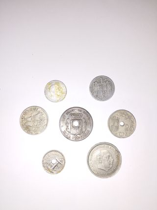 Colección de billetes y monedas antiguas