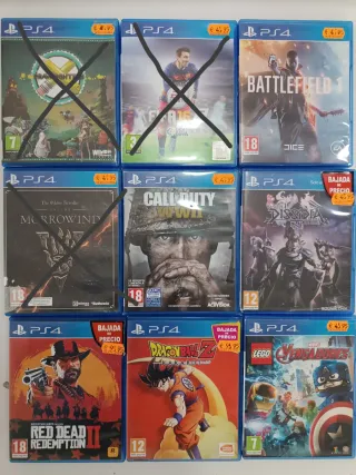 Lote en liquidación de videojuegos PlayStation 4 