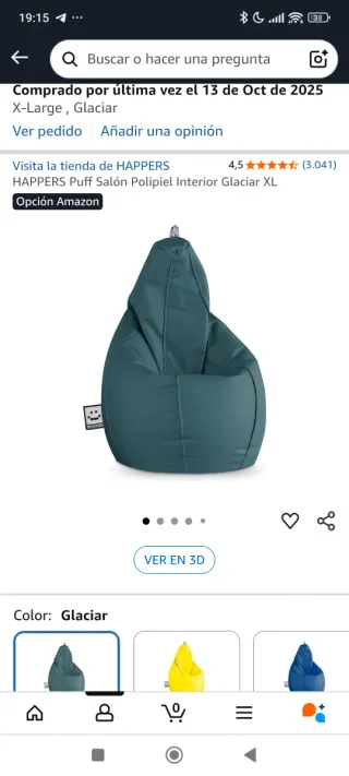 Puff Happers Teal Poliéster