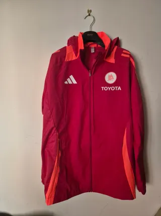 Giacca Adidas As Roma Rossa e Arancione Taglia XL