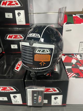 Casco Moto NZI Capital Duo 2 XL Negro Blanco
