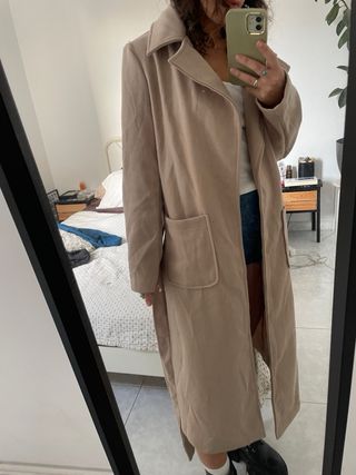 Gabardina larga abrigada