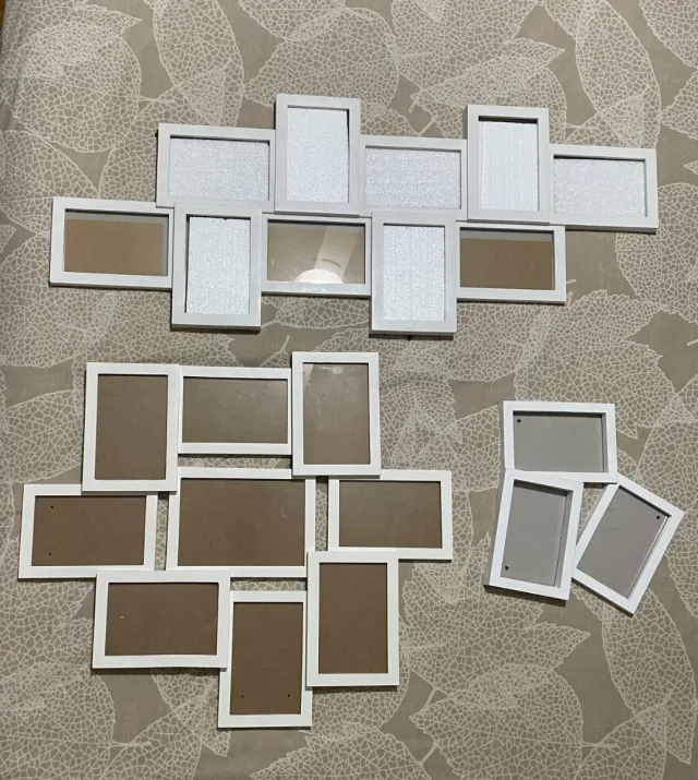 Marcos de fotos blancos y marrones