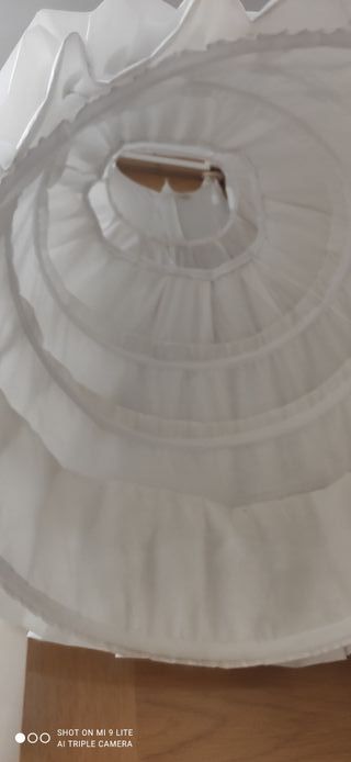 Cancán Fallera Niña Talla 70 Blanco