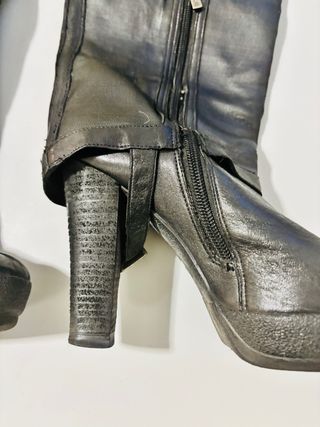 Botas Replay Negras Tacón Ancho Caña Pantalón