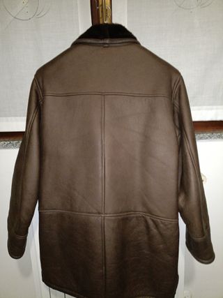 Giubbino in pelle marrone