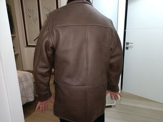 Giubbino in pelle marrone