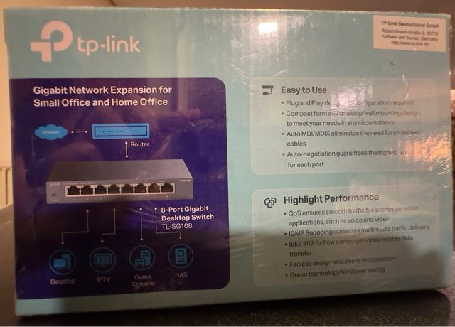 TP-Link TL-SG108 8-Port Gigabit Switch