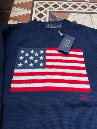Jersey Polo Ralph Lauren Bandera USA Azul