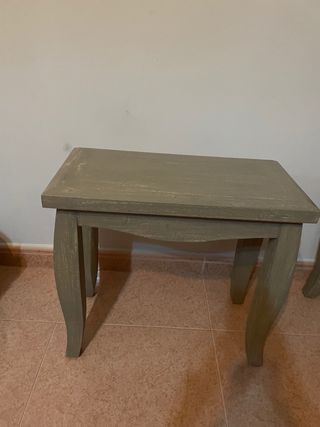 Conjunto 2 mesas auxiliares madera