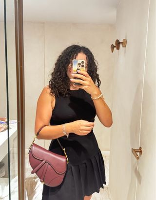 Bolso Dior Saddle Piel Borgoña