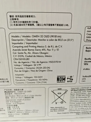 Monitor HP Omen 32 OLED 4K 240Hz