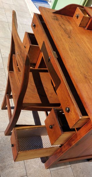 Scrivania completa legno anni '20