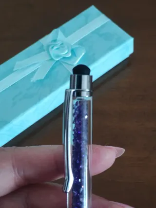 Penna Stylus Viola strass per Tablet e Smartphone