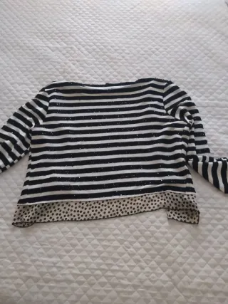 Cardigan Coconuda righe nere bianche