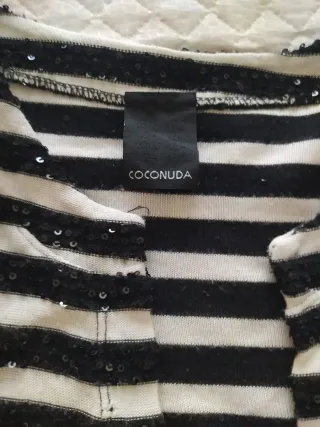 Cardigan Coconuda righe nere bianche