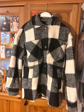 Chaqueta cuadros blanco y negro