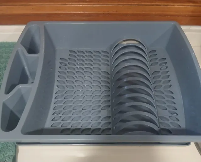 Escurridor de platos plástico gris