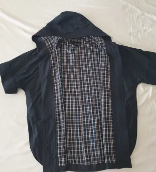 Gabardina capa Mango forro cuadros