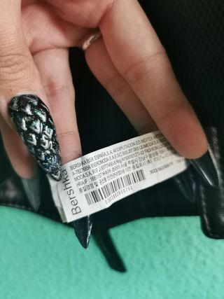 Corsé polipiel con tirantes y hebillas