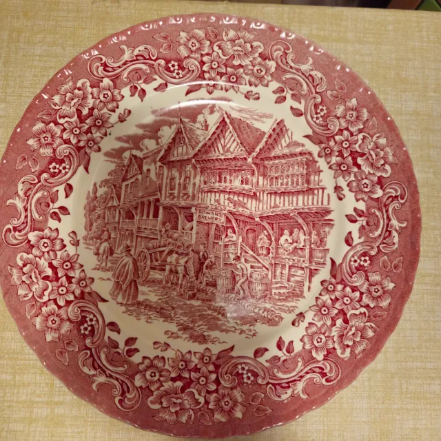 Plato Vintage Decorativo Rojo