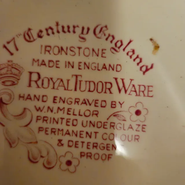 Plato Vintage Decorativo Rojo