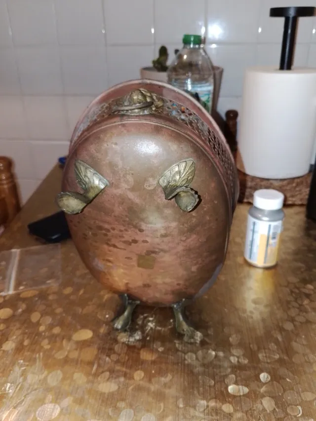 Centro de mesa bronce antiguo