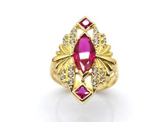 E1798272-78	Sortija Oro 18k Con Circonita,Rubi