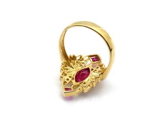 E1798272-78	Sortija Oro 18k Con Circonita,Rubi