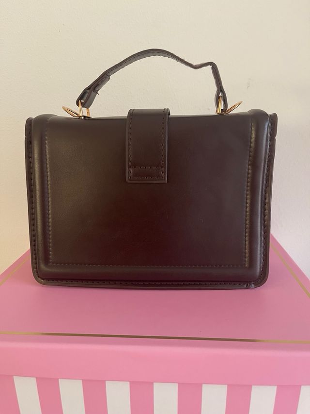 Bolso vintage cuadrado marrón