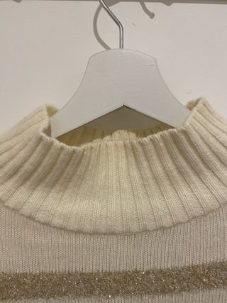 Jersey Marella Rayas Beige y Dorado