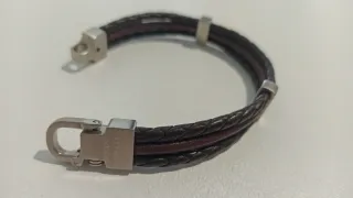 Pulsera Adolfo Domínguez Cuero y Acero